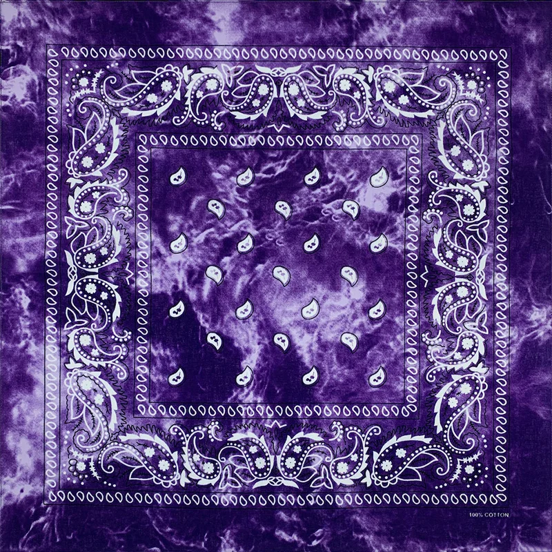 New Design Tie Dye Cashew Paisley Hip Hop 100% Cotton Square Bandana Scarf Unisex Headband Gifts For Men/Boys/Girls