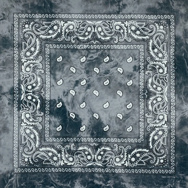New Design Tie Dye Cashew Paisley Hip Hop 100% Cotton Square Bandana Scarf Unisex Headband Gifts For Men/Boys/Girls