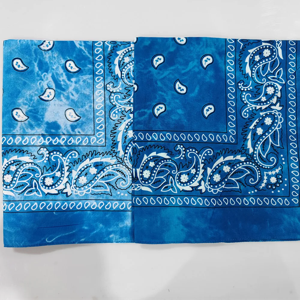 New Design Tie Dye Cashew Paisley Hip Hop 100% Cotton Square Bandana Scarf Unisex Headband Gifts For Men/Boys/Girls