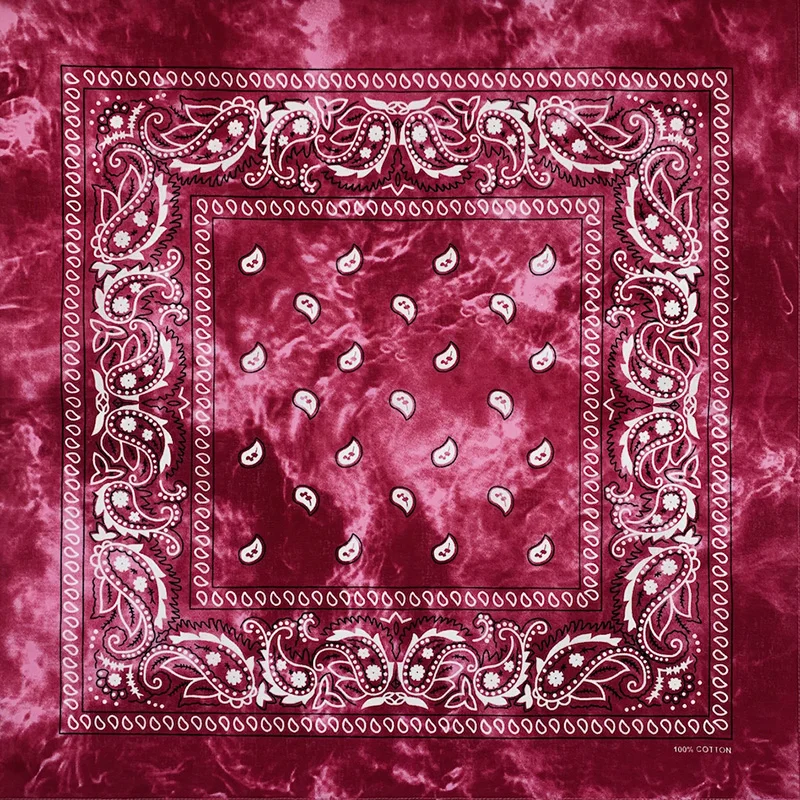 New Design Tie Dye Cashew Paisley Hip Hop 100% Cotton Square Bandana Scarf Unisex Headband Gifts For Men/Boys/Girls