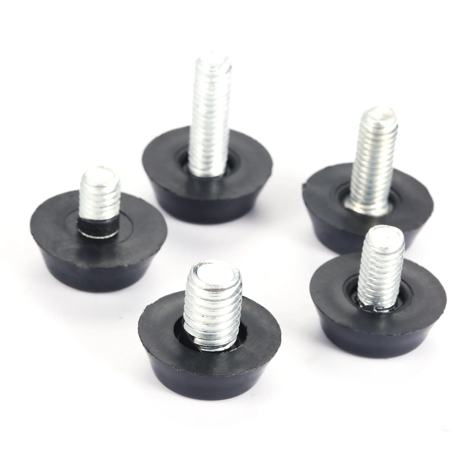 10 Pcs/lot Home Metal Adjustable M6 M8 Threaded Stem Furniture Table Desk Glide Leg Leveler Leveling Foot Adjuster Pad Screw On