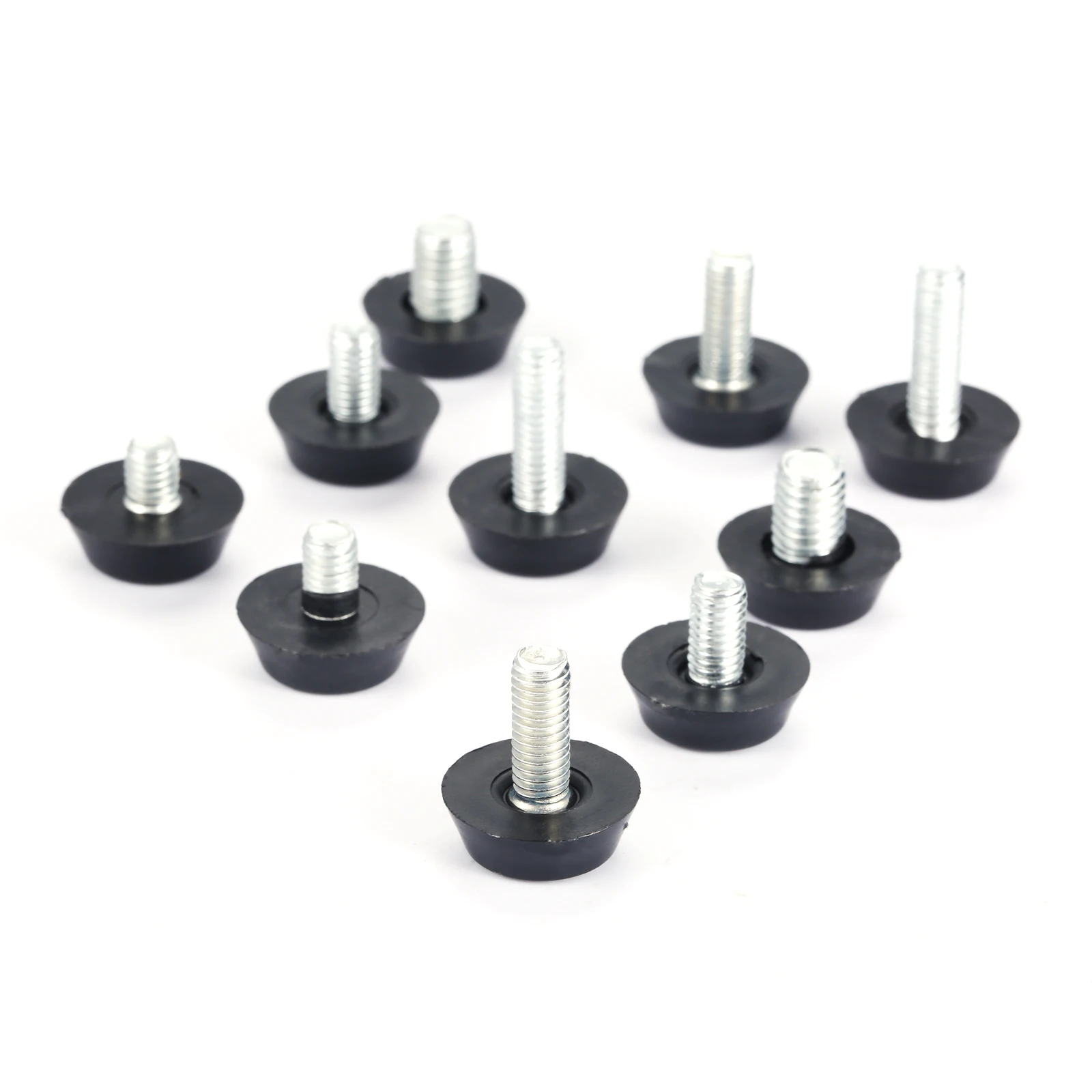 10 Pcs/lot Home Metal Adjustable M6 M8 Threaded Stem Furniture Table Desk Glide Leg Leveler Leveling Foot Adjuster Pad Screw On