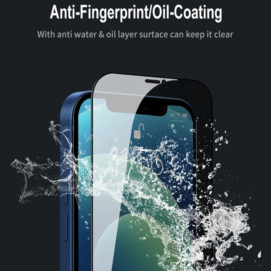 1-3Pcs Dustproof Anti Spy Privacy Tempered Glass for iPhone X XR XS 11 12 13 mini 14 15 16 Pro Max 7 8 Plus SE Screen Protector