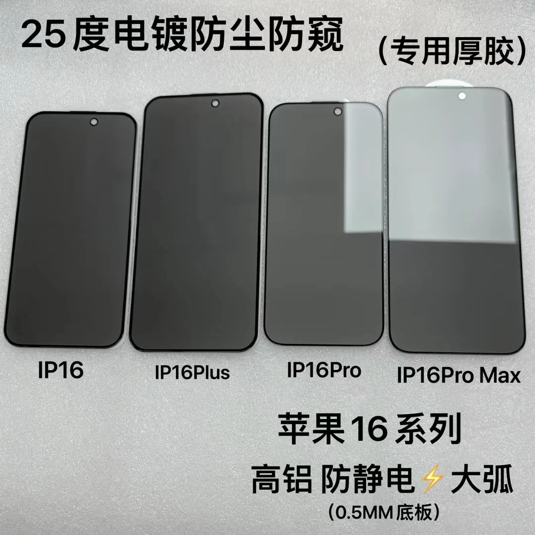 1-3Pcs Dustproof Anti Spy Privacy Tempered Glass for iPhone X XR XS 11 12 13 mini 14 15 16 Pro Max 7 8 Plus SE Screen Protector