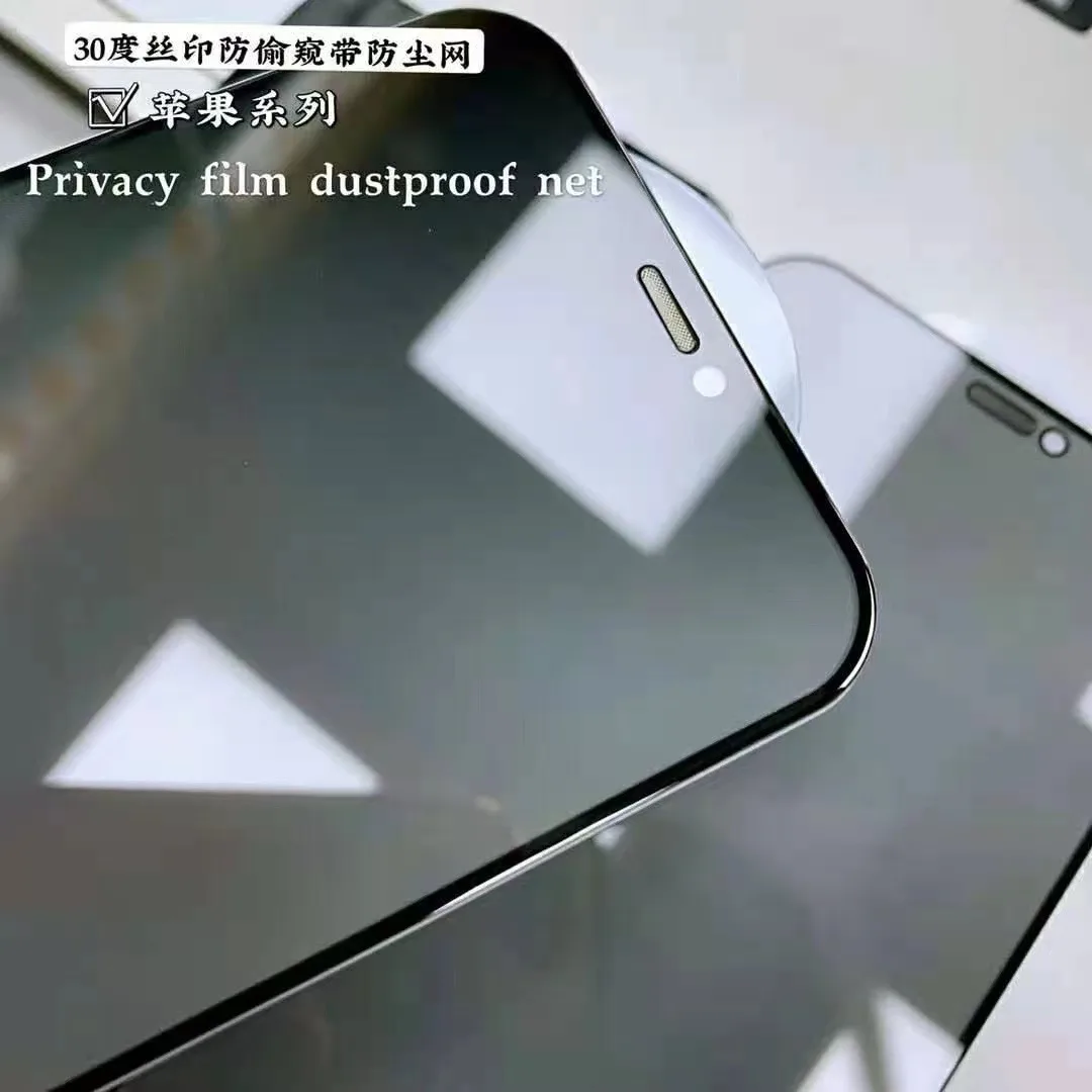 1-3Pcs Dustproof Anti Spy Privacy Tempered Glass for iPhone X XR XS 11 12 13 mini 14 15 16 Pro Max 7 8 Plus SE Screen Protector