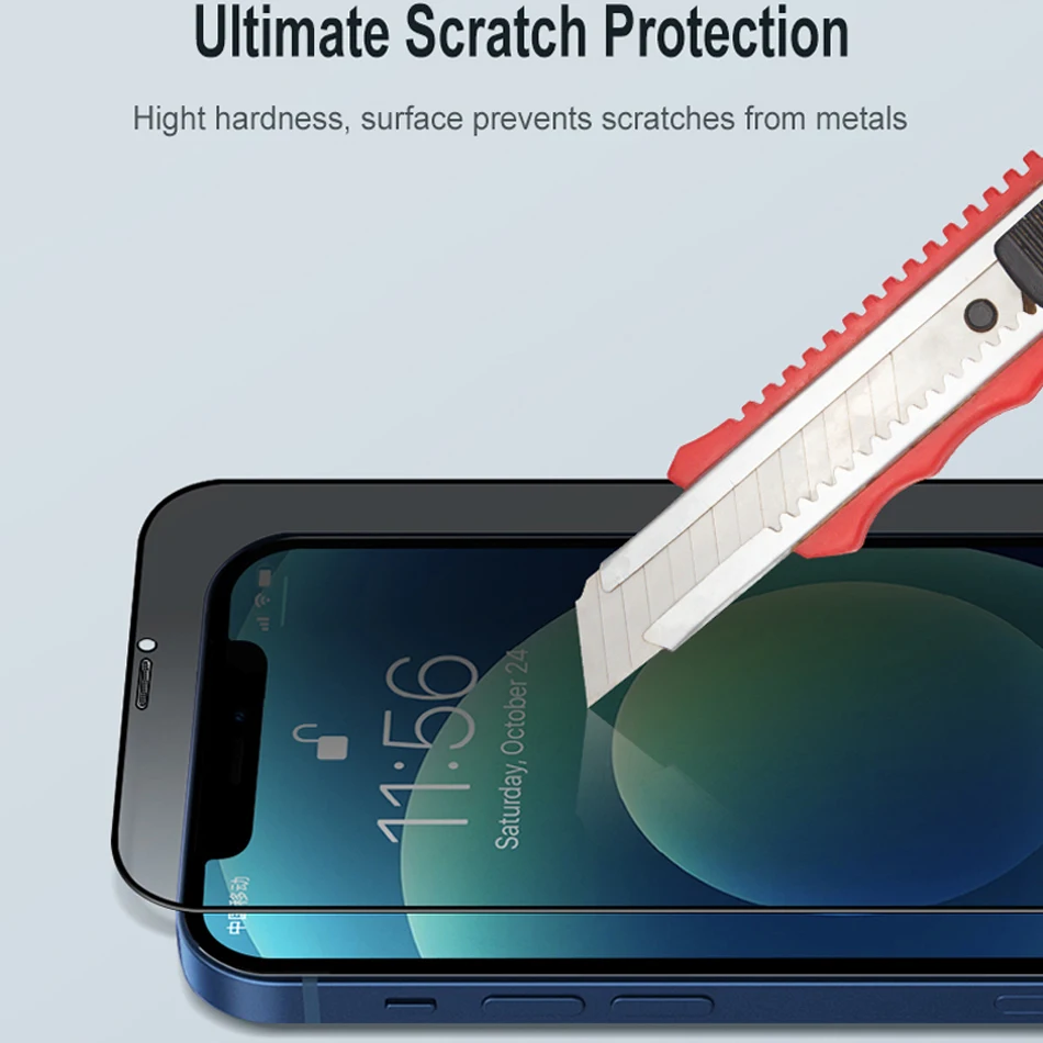 1-3Pcs Dustproof Anti Spy Privacy Tempered Glass for iPhone X XR XS 11 12 13 mini 14 15 16 Pro Max 7 8 Plus SE Screen Protector