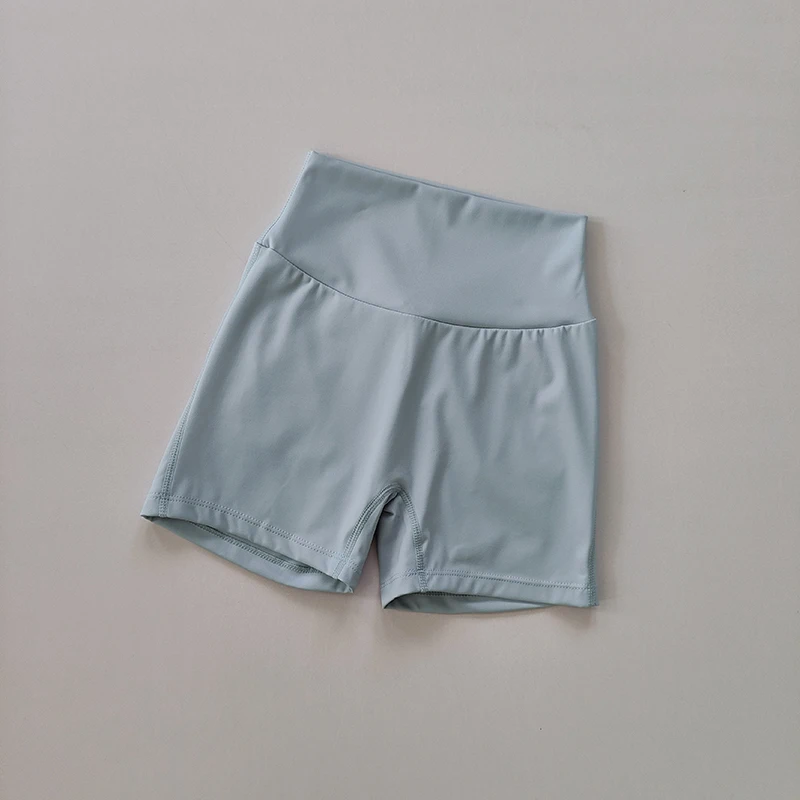 Nude High Waist Peach Hip Seamless Fitness Shorts with Pockets Women's Tight Sports Running Training Dance Hip Lifting Pants