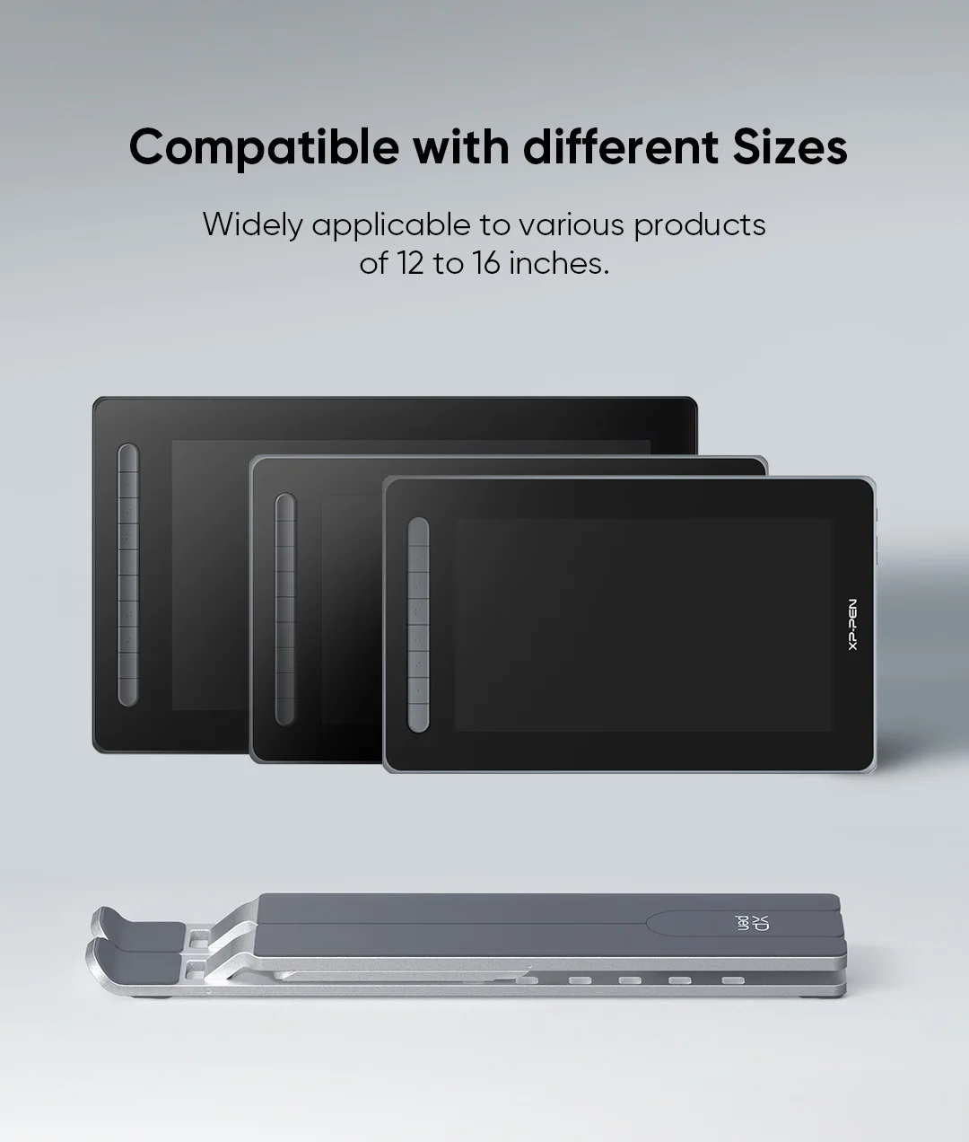 XPPen ACS05 Multifunctional Metal Drawing Bracket Pen Display Portable Stand for 12-16 Inch Models Artist 12 2nd Gen