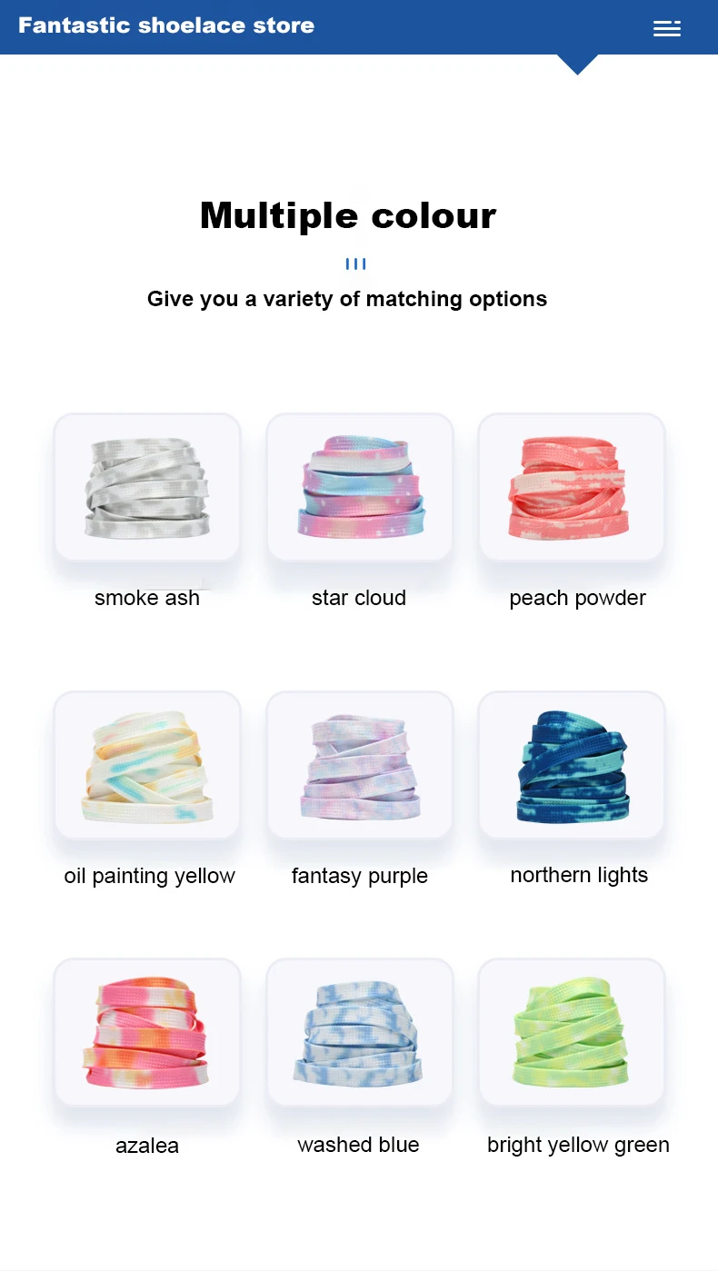 New Tie-dye Non-fading Shoe Laces Casual Shoes Shoelaces for Sneakers Shoe Lace Unisex Flat Boot Laces 120/140/160CM Shoestrings