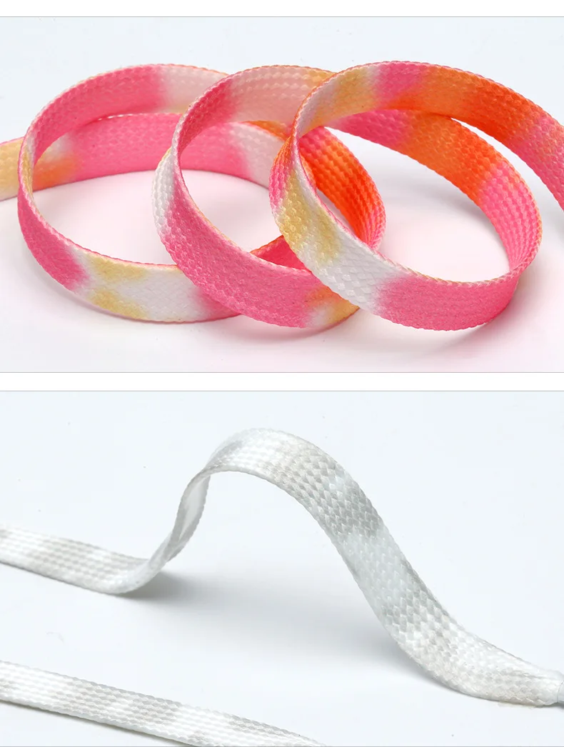 New Tie-dye Non-fading Shoe Laces Casual Shoes Shoelaces for Sneakers Shoe Lace Unisex Flat Boot Laces 120/140/160CM Shoestrings