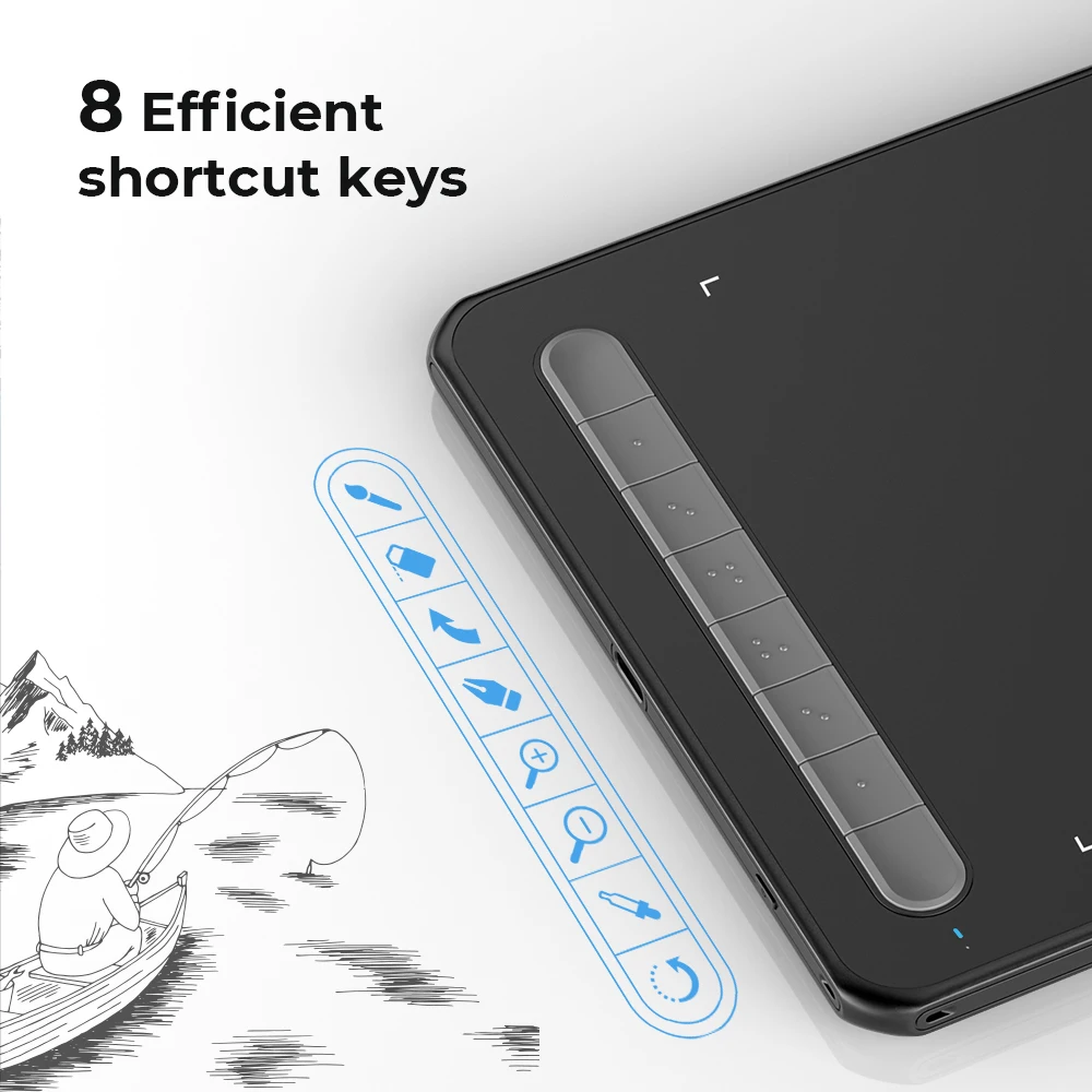 XPPen Deco MW Wireless Digital Drawing Tablets 8*5 inch Graphics Tablet Bluetooth 5.0 Support 60 Tilt Windows Mac Android