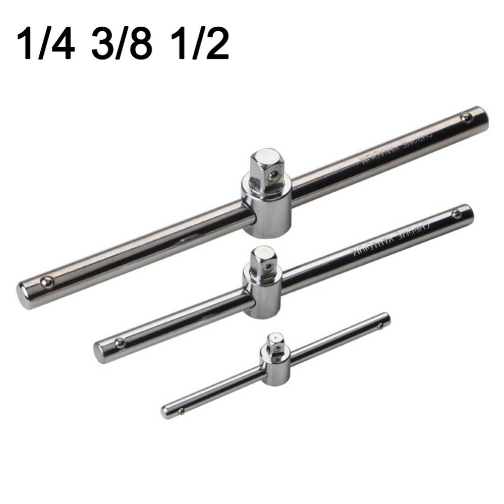 1/4 3/8 1/2 Drive Socket Wrench Extension Sliding T Bar Auto Repair Tool Sleeve Slide Bar Force Applying Rod Pipe Wrench
