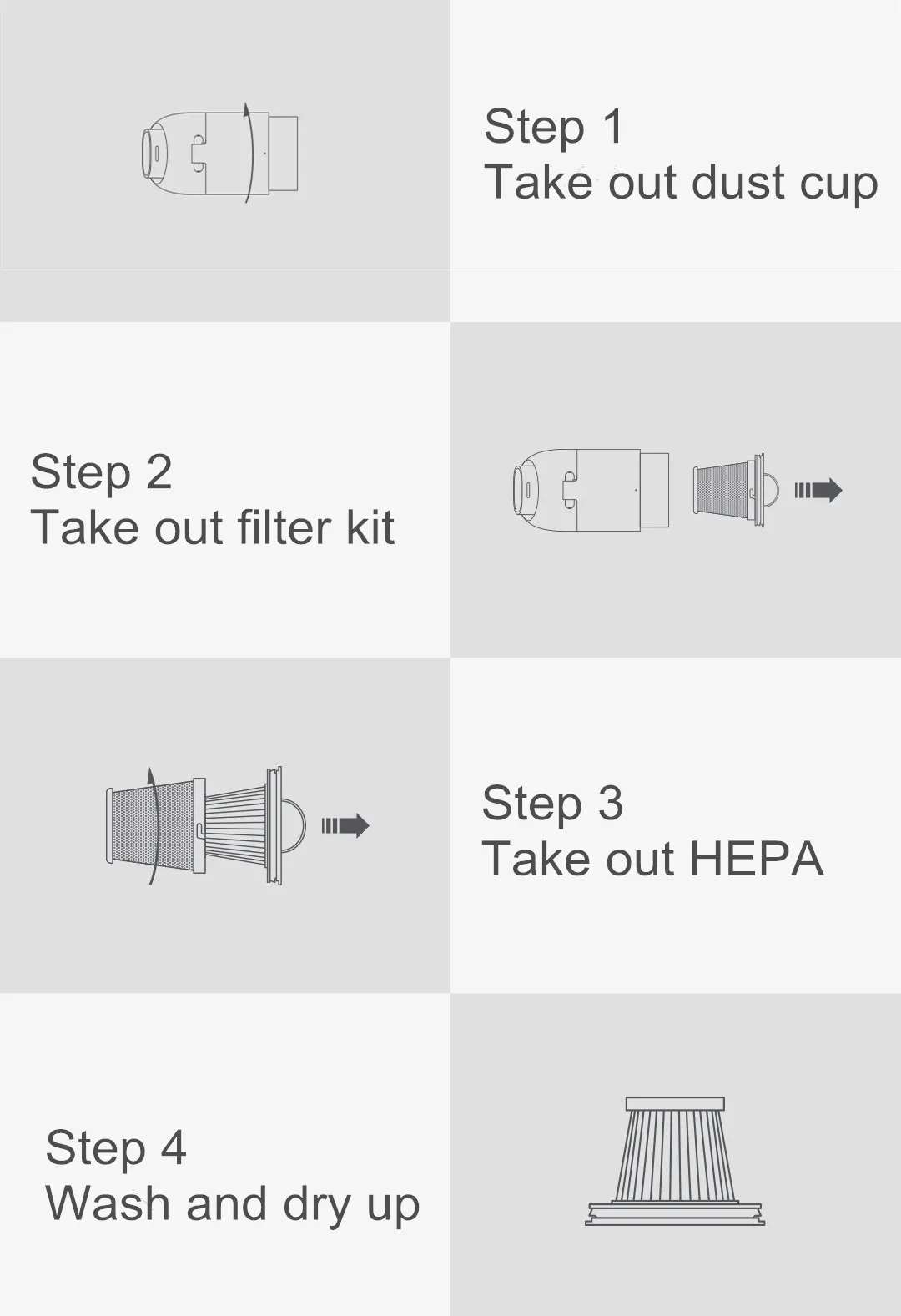 Fit For ( Xiaomi Mijia SSXCQ01XY ) Hepa Filter Accessory Spare Part Home Car Mini Handy Vacuum Cleaner Replacement