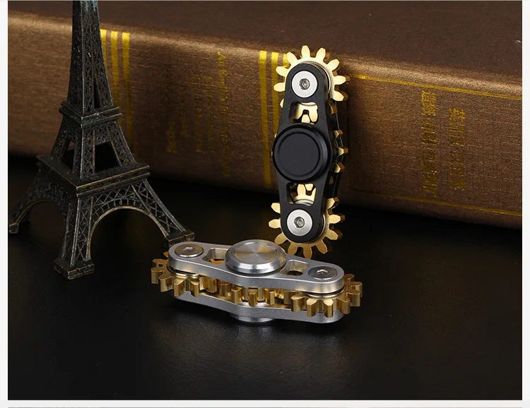 New Gear Linkage Metal Fidget Spinner Copper EDC Hand Spinner Anti Stress Finger Game Fingertip Gyro Toys for Adult Gifts
