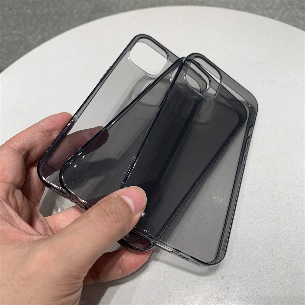 Ultra Thin Black Clear Case For iPhone 18 17 Air 16 Pro Max 15 14 Plus 13 12 Mini 11 XR X XS Transparent Soft TPU Silicone Cover