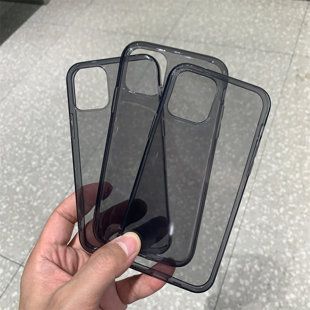 Ultra Thin Black Clear Case For iPhone 18 17 Air 16 Pro Max 15 14 Plus 13 12 Mini 11 XR X XS Transparent Soft TPU Silicone Cover