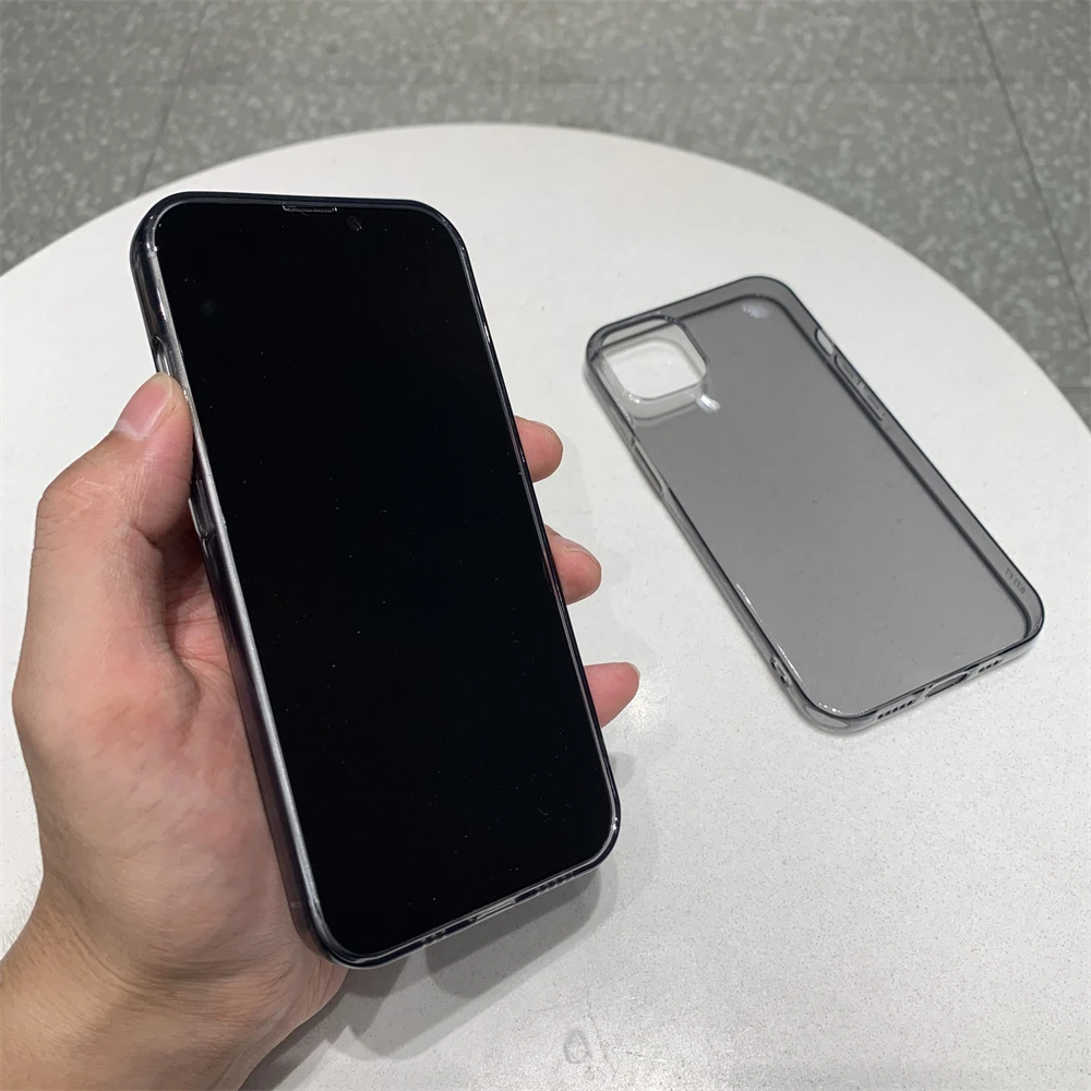 Ultra Thin Black Clear Case For iPhone 18 17 Air 16 Pro Max 15 14 Plus 13 12 Mini 11 XR X XS Transparent Soft TPU Silicone Cover