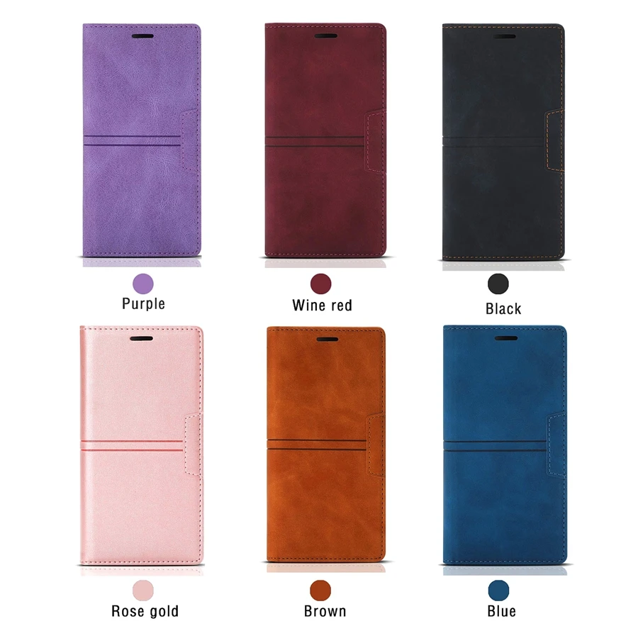 Wallet Card Slot Magnetic Flip Leather Case For Samsung Galaxy S25 Edge S24 Ultra S23 Plus S22 S21 S20 FE Note 20 10 Lite 9 8