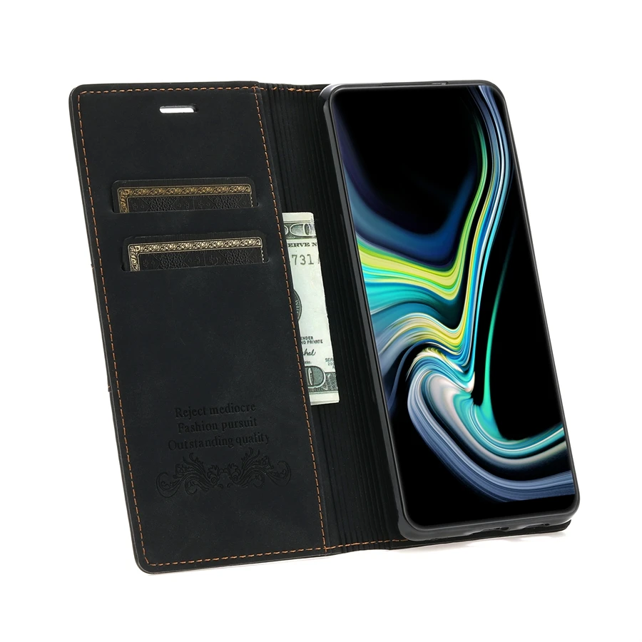 Wallet Card Slot Magnetic Flip Leather Case For Samsung Galaxy S25 Edge S24 Ultra S23 Plus S22 S21 S20 FE Note 20 10 Lite 9 8
