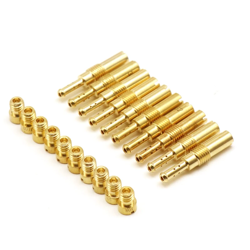 ZSDTRP 10pcs Motorcycle Carburetor M5 Main Jets Slow Pilot Jets For Keihin PWK BD CRS FCR PD PE PJ PWM Carb Parts