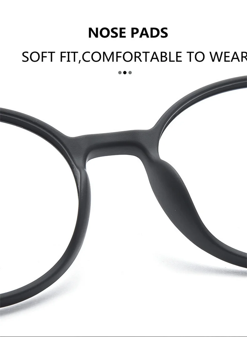 TR90 Anti Blue Light Reading Glasses Women Men Retro Round Eye Glasses Frames Hyperopia Presbyopia Eyewear +1+1.5+2+2.5+3.0 +6.0