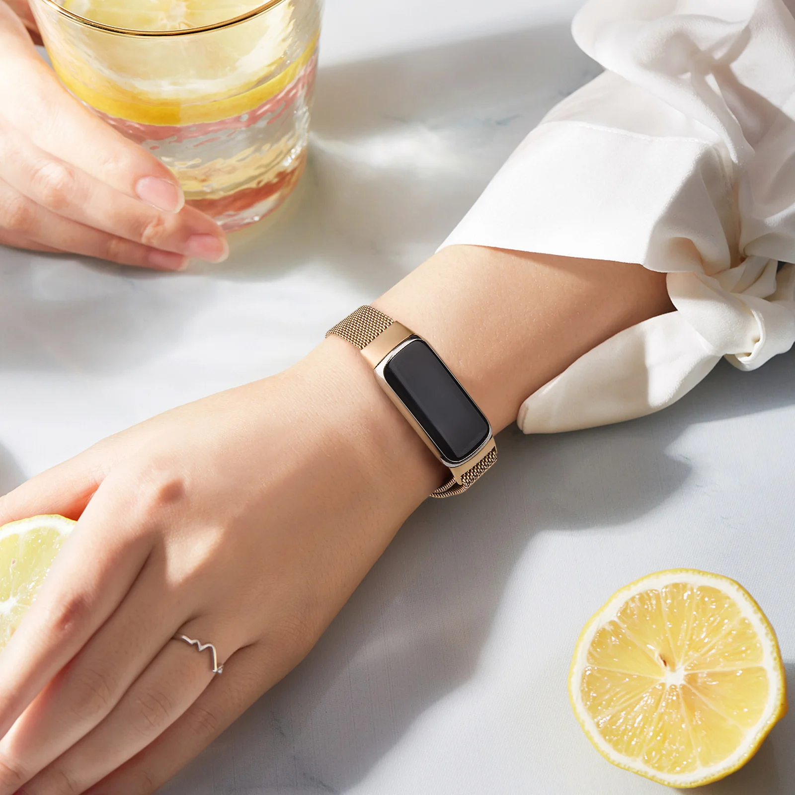 For Fitbit Luxe Band Sport Strap Metal Magnetic Smart Watchband Wristband Band For Fitbit Luxe Strap Bracelet Replacement