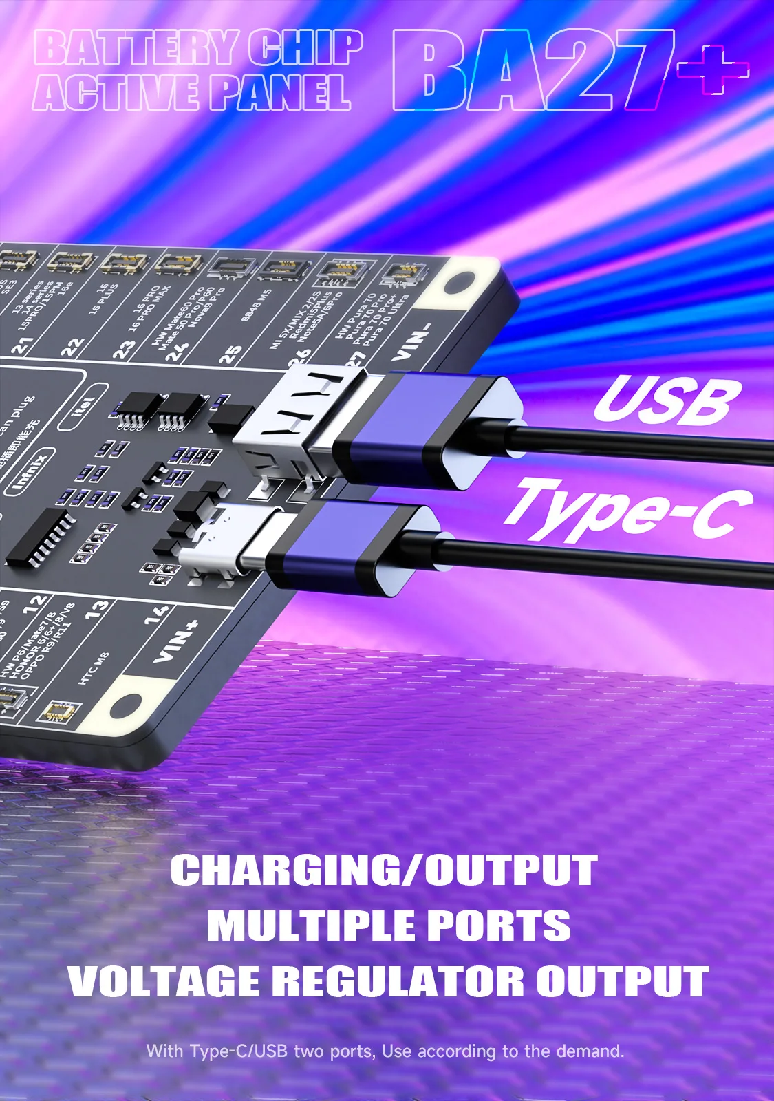 MECHANIC BA27 Battery Activation Detection Board Battery Fast Charge For Xiaomi iPhone 6-16 Pro Max Android One-click Activation