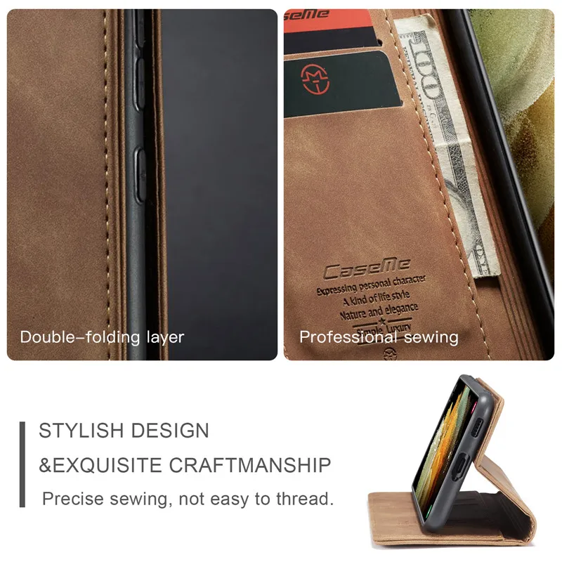 A22s 5G CASEME Case For Samsung Galaxy A22S 5G Leather Case Etui Galaxy A12 A22 A32 A42 A52 A52S A72 A02S A51 A71 5G Flip Cover