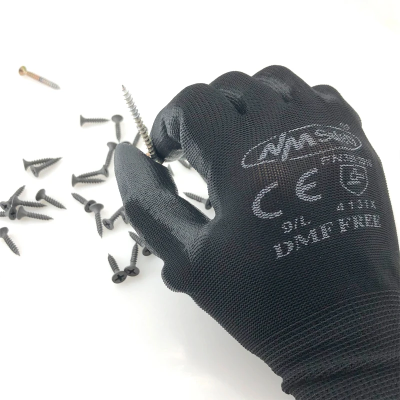 24Pieces/12Pairs Professional Working Protective Gloves For Men Construction Women Garden Nylon Running Glove Obtained CE EN388.