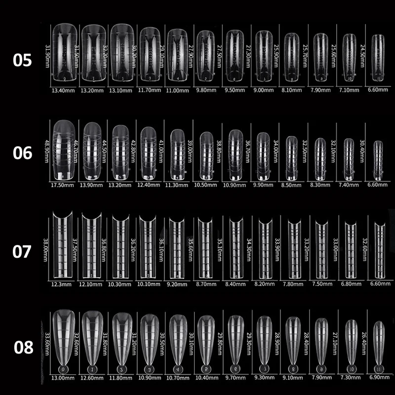 120/100/60 Pcs Nail Forms For UV Gel Quick Building Extension Top Molds Dual Forms Acrylic Nail Art Tips Nails Accessories Tools