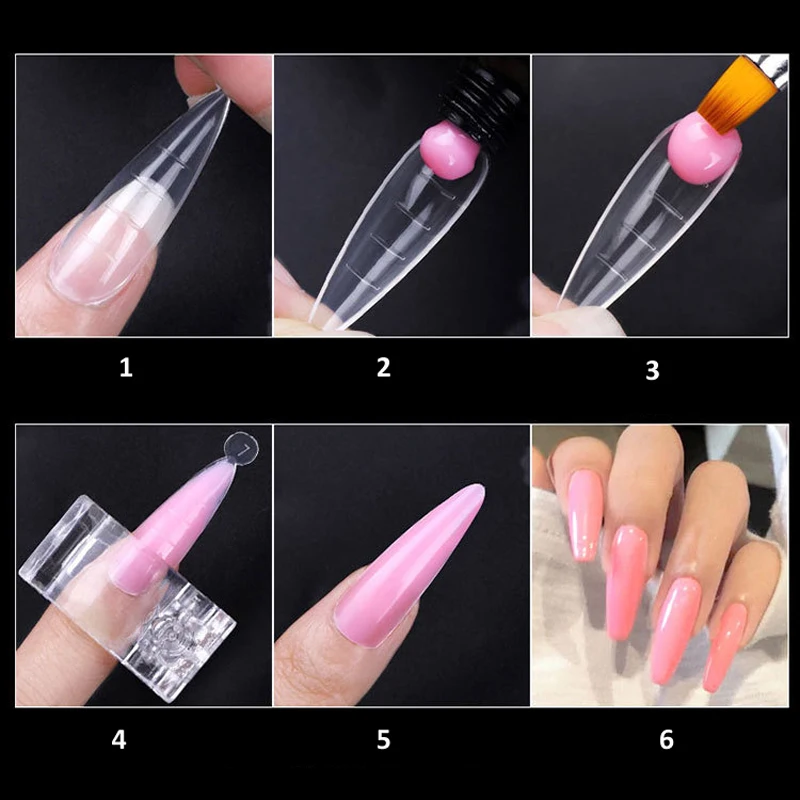120/100/60 Pcs Nail Forms For UV Gel Quick Building Extension Top Molds Dual Forms Acrylic Nail Art Tips Nails Accessories Tools