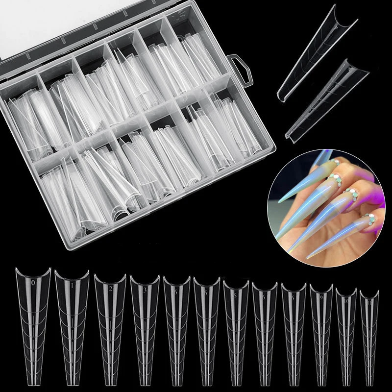 120/100/60 Pcs Nail Forms For UV Gel Quick Building Extension Top Molds Dual Forms Acrylic Nail Art Tips Nails Accessories Tools