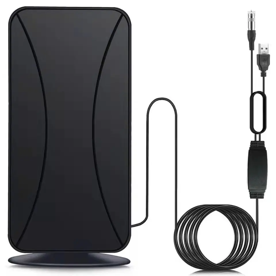 High-definition indoor amplified digital TV antenna 50-80 miles with VHF/UHF amplifier fast response indoor and outdoor antenna