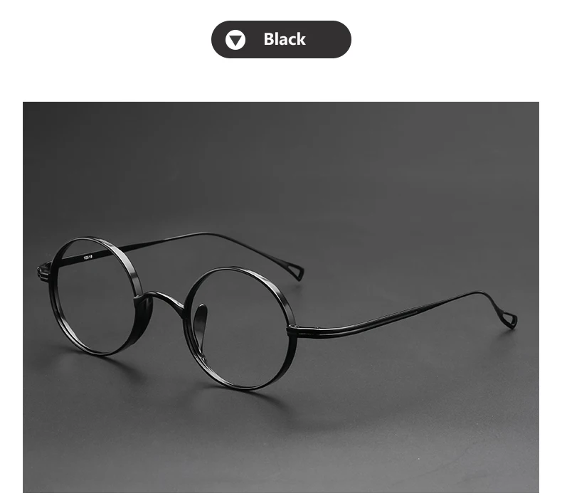 Pure Titanium Glasses Frame for Men Retro Round Prescription Eyeglasses frames Women 2025 Vintage Myopia Optical male Eyewear