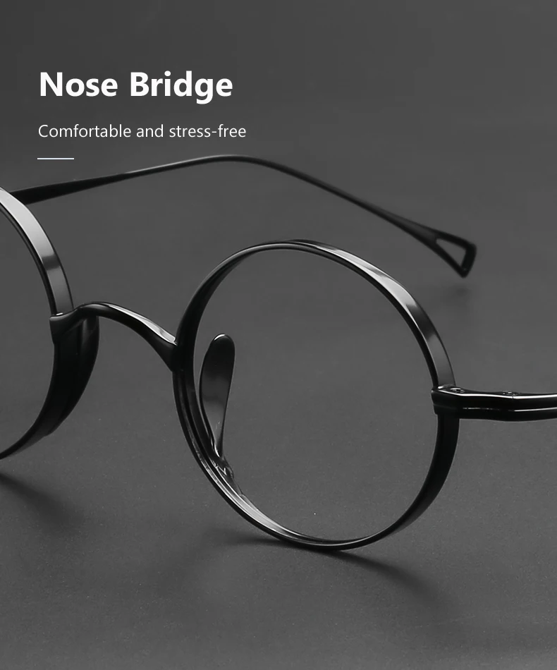 Pure Titanium Glasses Frame for Men Retro Round Prescription Eyeglasses frames Women 2025 Vintage Myopia Optical male Eyewear