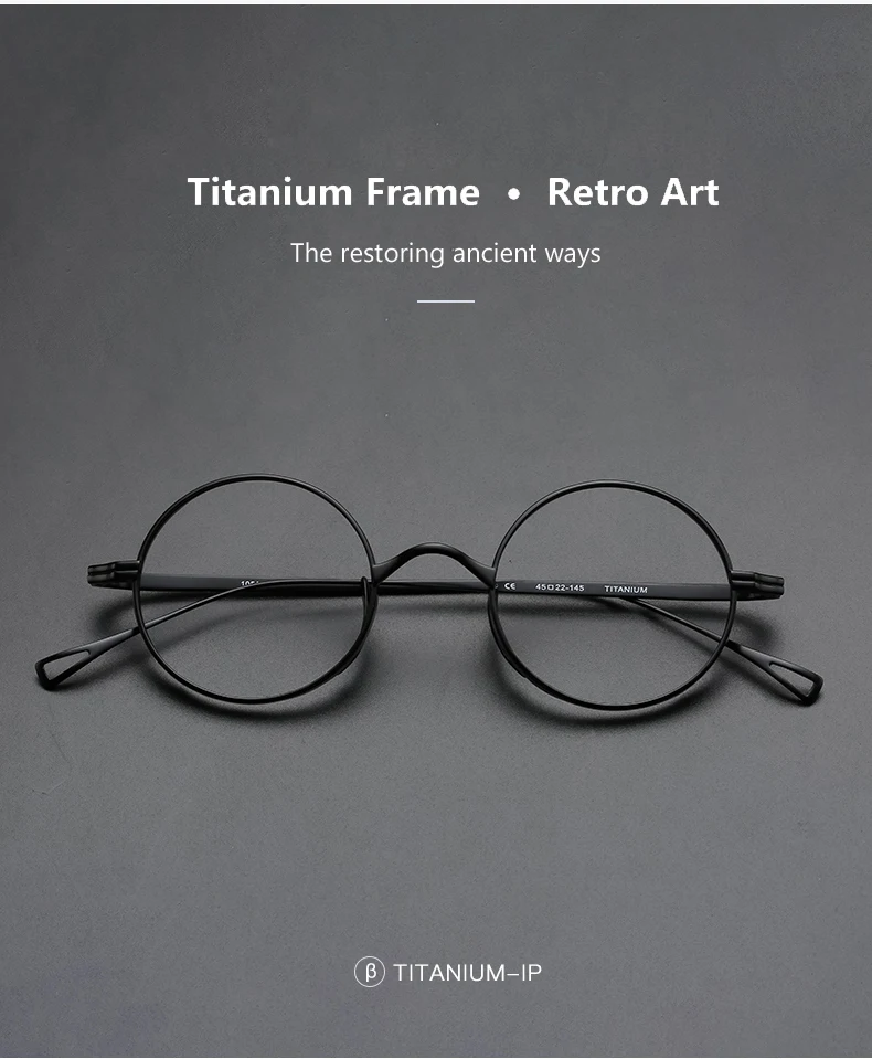 Pure Titanium Glasses Frame for Men Retro Round Prescription Eyeglasses frames Women 2025 Vintage Myopia Optical male Eyewear