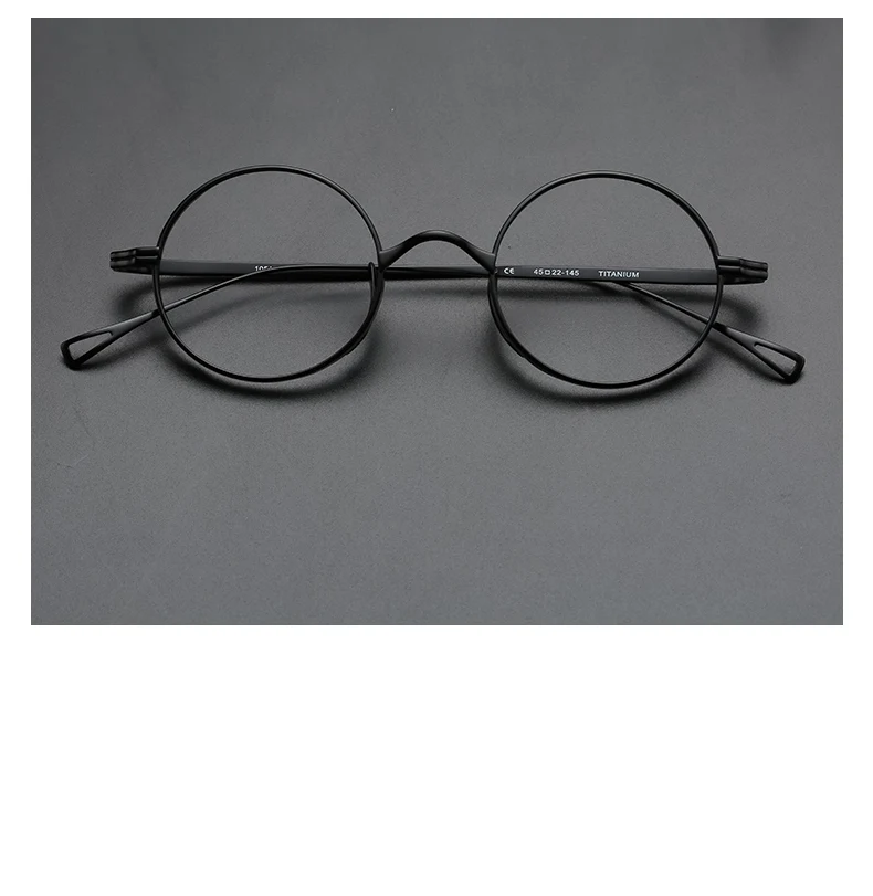 Pure Titanium Glasses Frame for Men Retro Round Prescription Eyeglasses frames Women 2025 Vintage Myopia Optical male Eyewear
