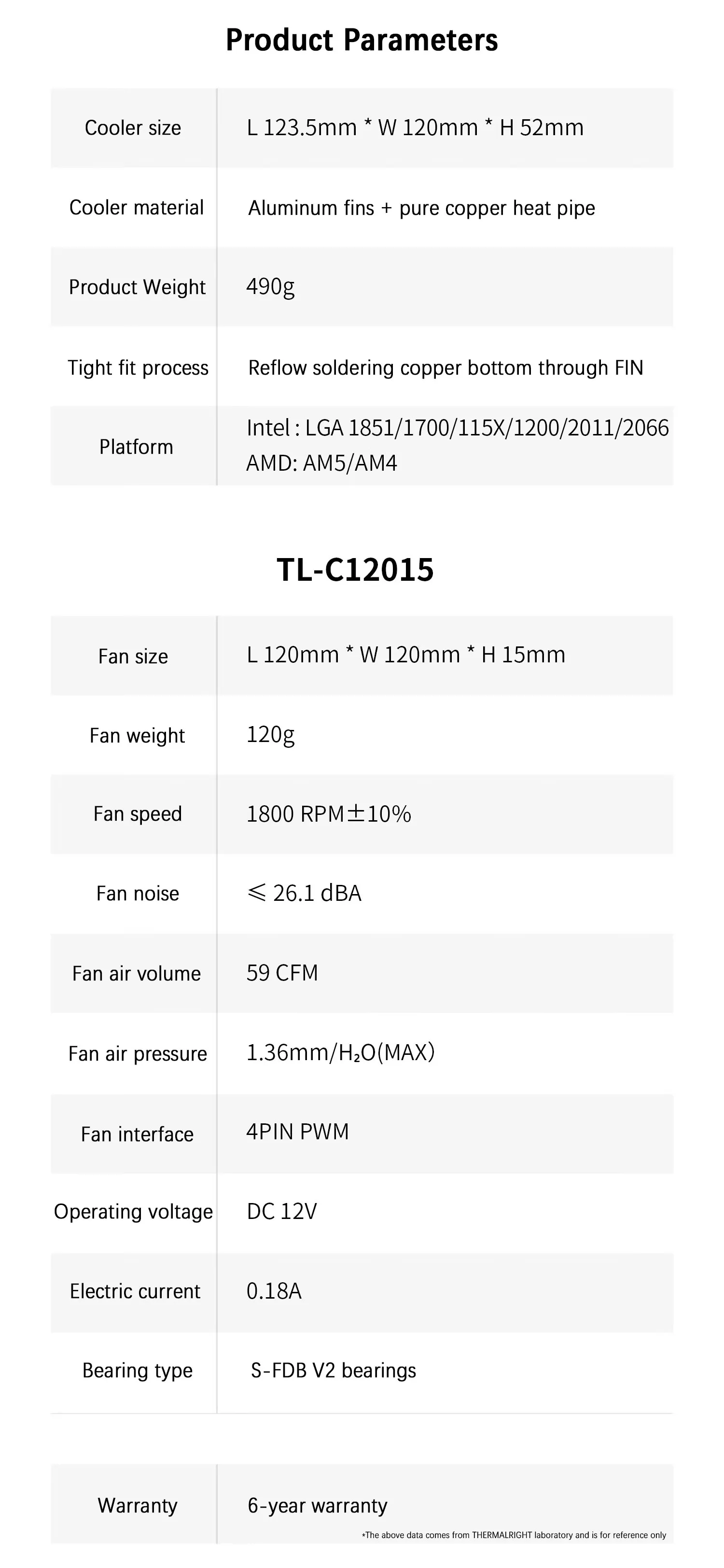 Thermalright AXP120-X67 radiator press down cpu radiator 67mm pure copper LGA1700/1150/am4 air cooling