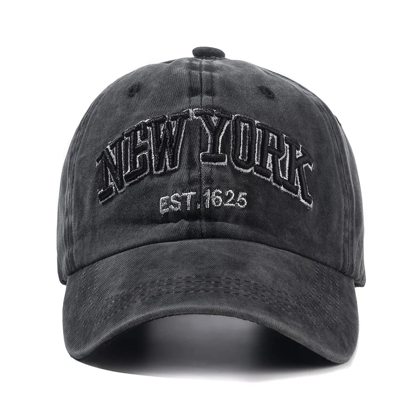 2026 New York Washed Cotton Cap For Men Women Gorras Snapback Caps Baseball Caps Sun Protection Casquette Dad Hat Outdoors Cap