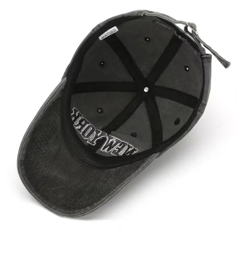 2026 New York Washed Cotton Cap For Men Women Gorras Snapback Caps Baseball Caps Sun Protection Casquette Dad Hat Outdoors Cap