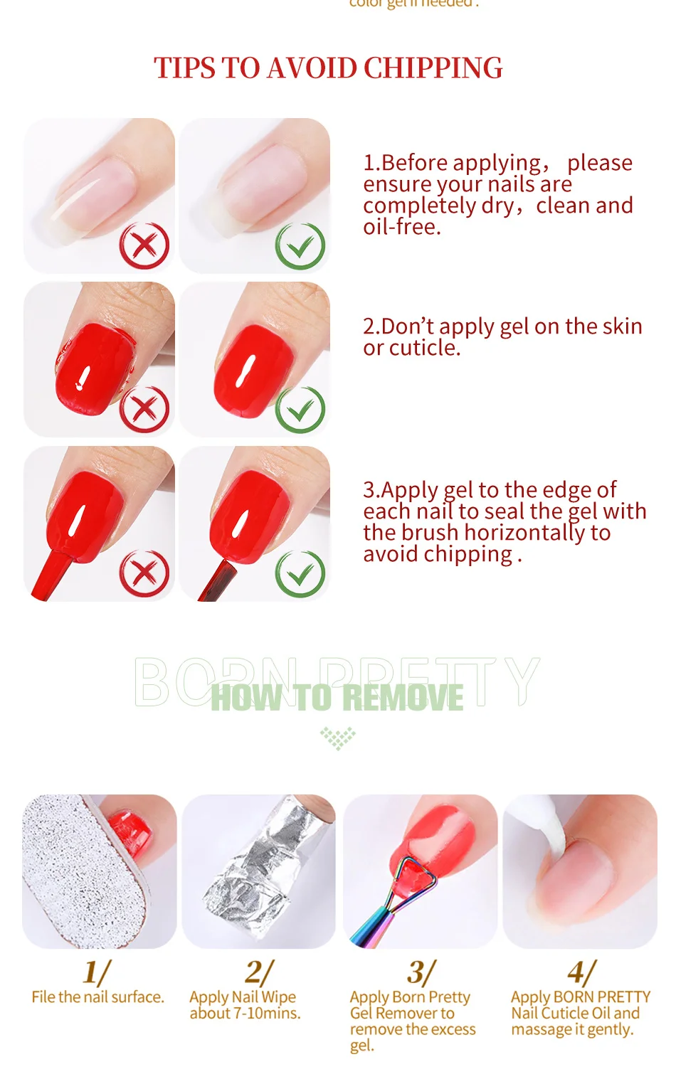 BORN PRETTY 10ML Nail Gel Polish All For Manicure Semi Permanent Varnishes Soak Off Gel UV LED Base Super Top Matte Coat Gel