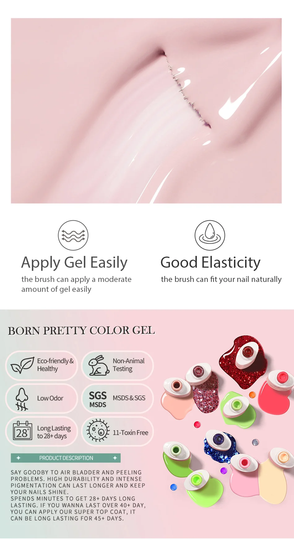 BORN PRETTY 10ML Nail Gel Polish All For Manicure Semi Permanent Varnishes Soak Off Gel UV LED Base Super Top Matte Coat Gel