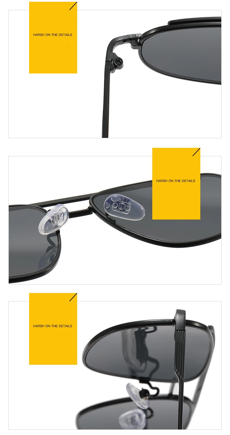 Classic Metal Sunglasses Men 2025 Luxury Brand Design Trendy Square Sun Glasses Shades For Women UV400 Goggles