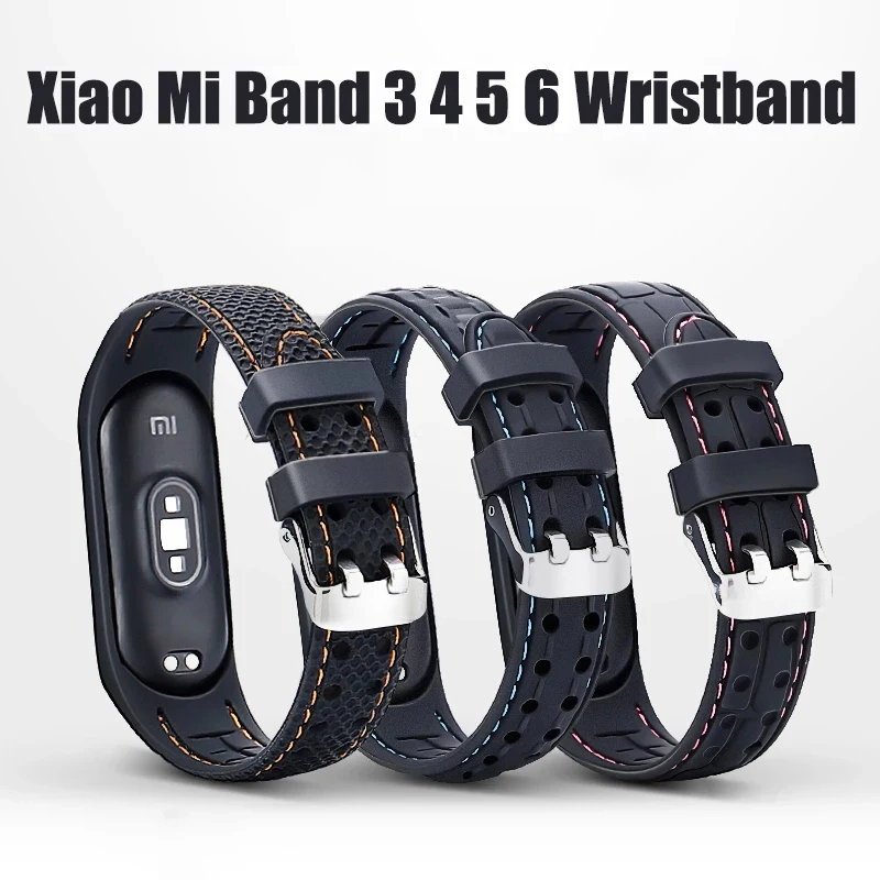 Strap For Mi band 7 6 5 Bracelet Sport Belt Silicone Watchband Replacement Smartwatch Bracelet for Xiaomi Mi Band 3 4 5 6 Strap