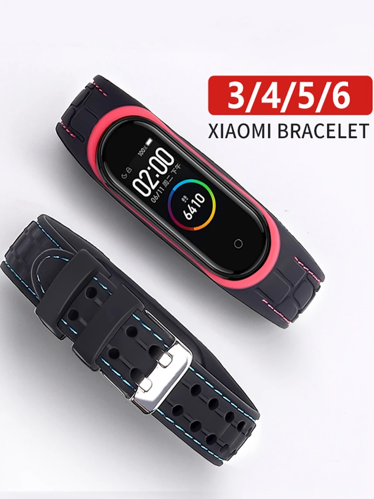 Strap For Mi band 7 6 5 Bracelet Sport Belt Silicone Watchband Replacement Smartwatch Bracelet for Xiaomi Mi Band 3 4 5 6 Strap