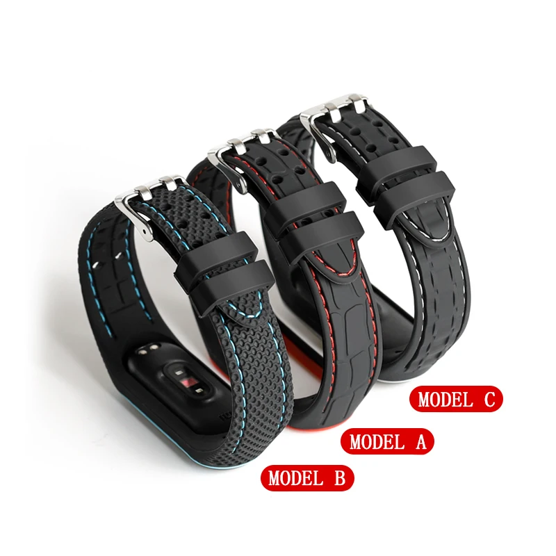 Strap For Mi band 7 6 5 Bracelet Sport Belt Silicone Watchband Replacement Smartwatch Bracelet for Xiaomi Mi Band 3 4 5 6 Strap