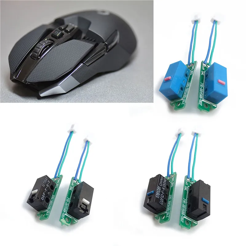 2PCS Mouse Repair Parts Mouse Micro Switch Button Boards for Logitech G900 G903 Hero Mice Button Board Cable