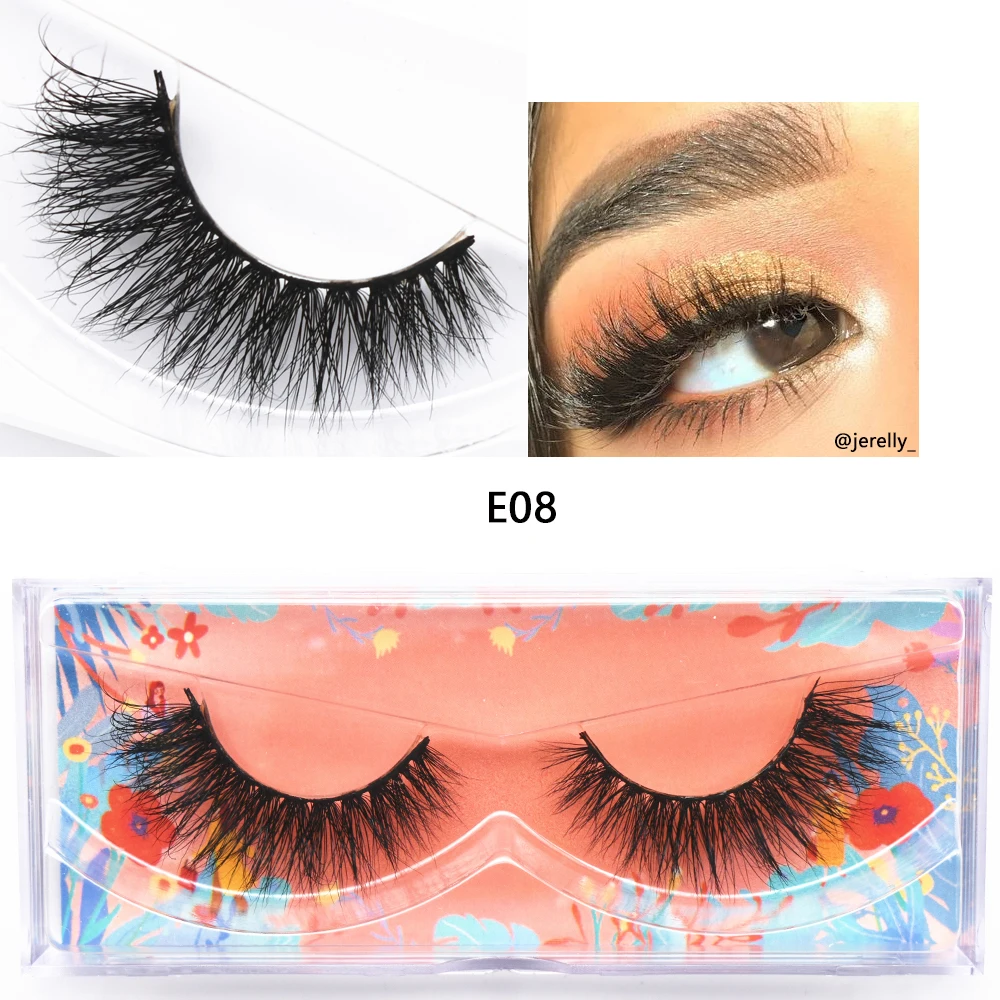 E11 Mink Lash Fluffy Wispy Eyelashes Vegan Cruelty-Free 3D Mink Lashes Cross Eyelash Extension Lashes Mink False Eyelash Makeup