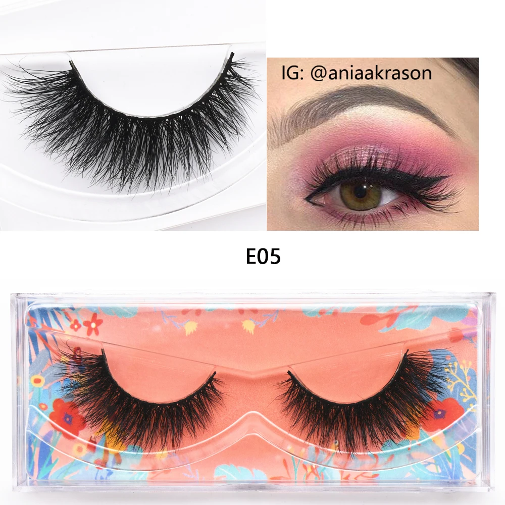 E11 Mink Lash Fluffy Wispy Eyelashes Vegan Cruelty-Free 3D Mink Lashes Cross Eyelash Extension Lashes Mink False Eyelash Makeup