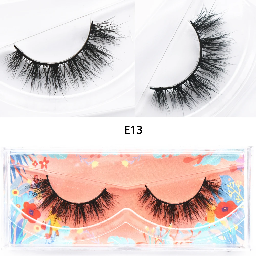 E11 Mink Lash Fluffy Wispy Eyelashes Vegan Cruelty-Free 3D Mink Lashes Cross Eyelash Extension Lashes Mink False Eyelash Makeup